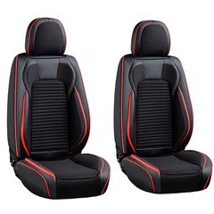 Купить Чехлы Накидки для сидений Voin 5D Передние Полоска Черные Красный кант (V-8803 Bk) 66954 Накидки для сидений Premium (Алькантара)