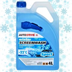 Купити Очищувач зимовий Autodrive Winter Screen Wash -22 °C 4 л Sport (AD0123) 65552 Рідина у бачок омивача (Зима - Літо)