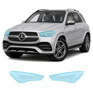 Купити Антигравійна захисна бронеплівка за лекалами для Mercedes-Benz GLE W167 2019-2023 - оптика (фари та ПТФ) 107052 Модельні лекала захисних плівок для Mercedes-Benz