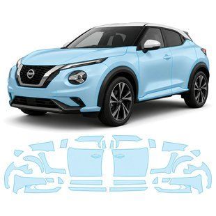 Купити Антигравійна захисна бронеплівка за лекалами для Nissan Juke F16 facelift 2024- повний кузов 107649 Модельні лекала захисних плівок для Nissan