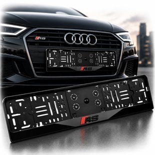 Купити Рамка номера для Audi RS 3D напис Акрилова PREMIUM Морозостійка 110853 Рамка номера - Модельні написи