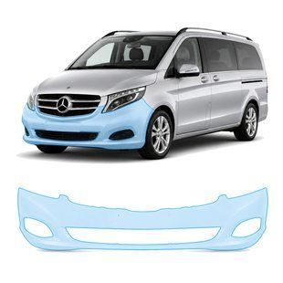 Купить Антигравийная защитная бронепленка по лекалам для Mercedes-Benz Vito/V-Class W447 2014-2019 - передний бампер 107250 Модельные лекала защитных пленок для Mercedes-Benz