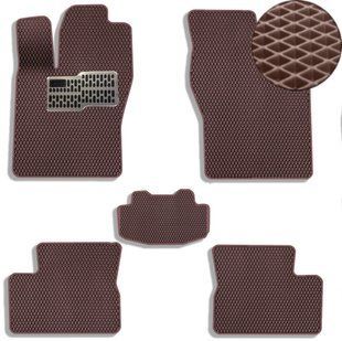 Buy EVA floor mats for Opel Kadett 1984-1991 with heel pad Brown 5 pcs 68190 Floor mats for Opel