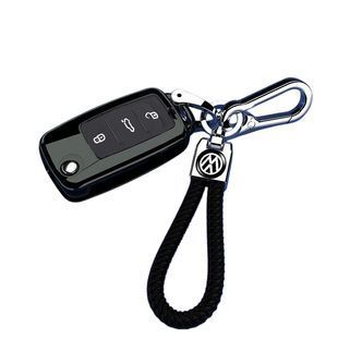 Buy Volkswagen key case black black braided strap (3 buttons) 94804 Car Key Covers (Original)