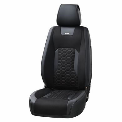Купити Накидки для сидінь Baltex Montana 3D Комплект Алькантара Чорні 40496 Накидки для сидінь Premium (Алькантара)