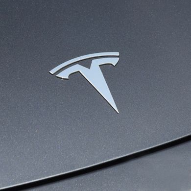 Купить Эмблема Tesla Хром 77 мм Пластик на скотче (Завод) 88402 Эмблемы на иномарки