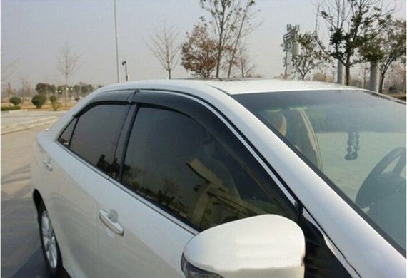 Купити Дефлектори вікон вітровики для Toyota Camry V50 2011- (З Хромом ) (08611-33840) 907 Дефлектори вікон Toyota