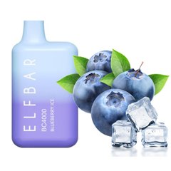 Купить Elf Bar BC4000 POD система 5% Blueberry Ice Черника со льдом (Перезаряжаемый) Оригинал 44657 Перезаряжаемая Pod система Elf Bar
