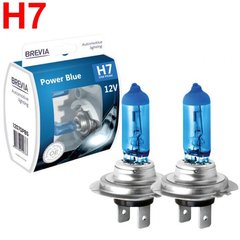Купити Автолампа галогенна Brevia Power Blue H7 12V 55W 4200K 2 шт (12070PBS) 38224 Галогенові лампи Brevia