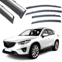 Купить Дефлекторы окон ветровики Benke для Mazda CX-5 (KE) 2012-2017 Молдинг Из Нержавеющей Стали 3D (BMDC51723-W/S) 63174 Дефлекторы окон Mazda