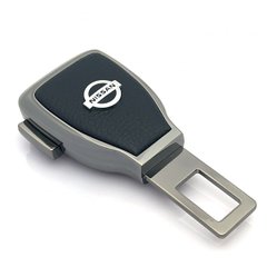 Купить Заглушка перехідник ременя безпеки з логотипом Nissan Темный хром 1 шт 39435 Заглушки ремня безопасности