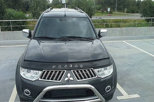 Купить Дефлектор капота мухобойка Mitsubishi Pajero Sport 2008- 808 Дефлекторы капота Mitsubishi