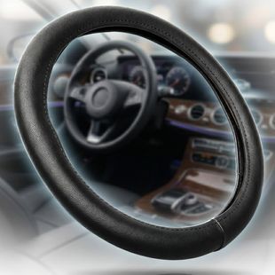 Buy Elegant L steering wheel cover, M 37-39, 10 cm in volume, 1 seam, Leather, Black (EL 105 812) 101362 Leather Steering Wheel Covers