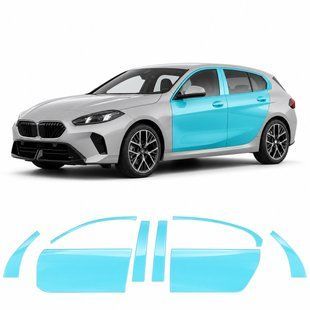 Купити Антигравійна захисна бронеплівка за лекалами для BMW 1 Series F70 2024- зони дверей і стійки вікон 101963 Модельні лекала захисних плівок для Bmw
