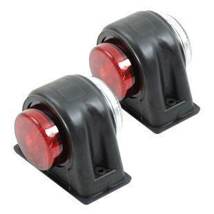 Купити Габарит LED чебурашка 12/24V / великий 9 см / Червоно-Білий 2 шт (Л 033) 8366 Габарити ріжки