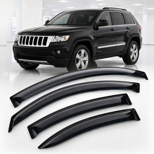 Купить Дефлекторы окон ветровики для Jeep Grand Cherokee III (WK2) 2010 Скотч 3M (AMJ10810) Acrylic 4 шт 110580 Дефлекторы окон Jeep