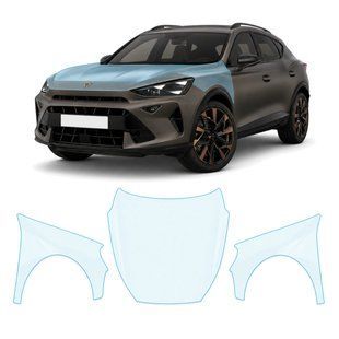Купити Антигравійна захисна бронеплівка за лекалами для Seat Cupra Formentor I facelift 2024- капот і передні крила 108715 Модельні лекала захисних плівок для Seat