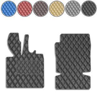 Buy Floor mats for Smart Fortwo 2003-2007 Eco-leather with heel pad 2 pcs (Rombus) 69868 Floor mats for Smart
