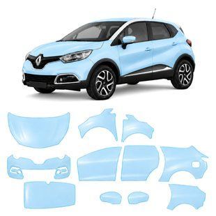 Купить Антигравийная защитная бронепленка по лекалам для Renault Captur I 2013-2017 - полный кузов 108453 Модельные лекала защитных пленок для Renault
