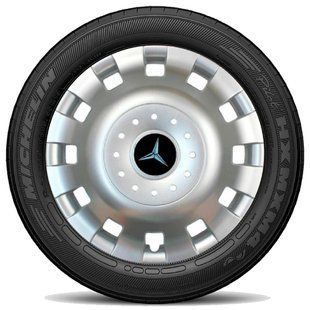 Купити Ковпак колеса з емблемою Mercedes SKS414 R16 сірий з логотипом на вибір 4 шт 21810 16 SKS