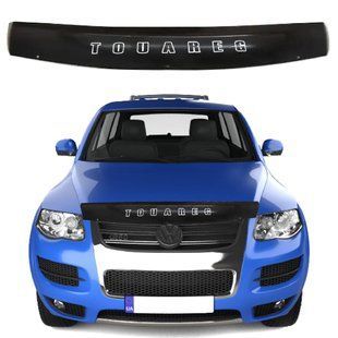 Купити Дефлектор капоту мухобійка Volkswagen Touareg 2002-2010 Євро кріплення Voron Glass 83462 Дефлектори капота Volkswagen