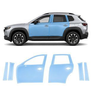 Купить Антигравийная защитная бронепленка по лекалам для Mazda CX-50 2023- зоны дверей и стойки окон 106453 Модельные лекала защитных пленок для Mazda