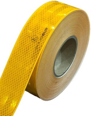 Купити Стрічка світловідбивна Жовта 1м x 50 мм (Соті-Смуга) 65602 Наклейки на автомобіль