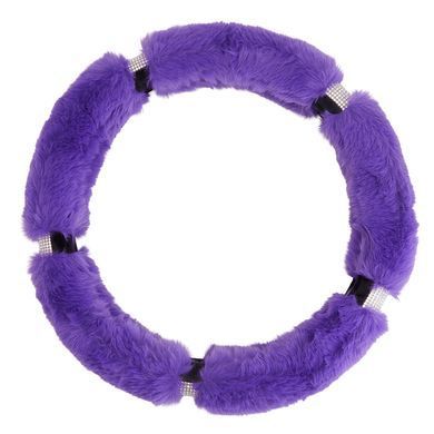 Buy Chokhol kerma Stormtrooper M 37-39 cm 1 Rhinestones Hutryany Purple (VLOD-24FA6 PRL M) 94951 Steering Wheel Covers Fur