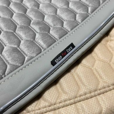 Buy Rear Seat Covers Alcantara Palermo Premium Light Gray 1 pc 94851 Premium Seat Covers (Alcantara)