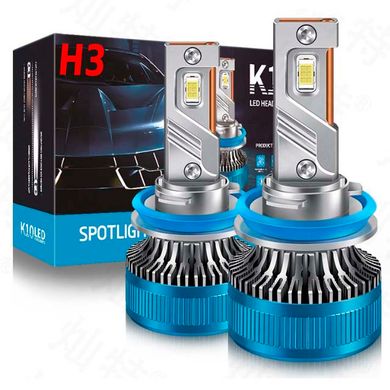 Купить LED лампы автомобильные K10 H3 70W (11600lm 6000K EMC-Драйвер IP68 DC9-24V) 63443 LED Лампы K10