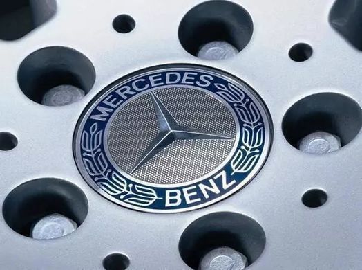 Купити Ковпачки заглушки на литі диски Mercedes 75 / 70 мм Колосок Сині 1 шт (А1714000025) 23024 Ковпачки на титани