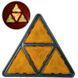 Reflector Triangular Plastic 175 x 155 x 12 mm (with frame and screw) Yellow 1 pc (YUCE YP-35)