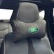 Buy Headrest pillow with Land Rover logo Eco-leather 3D Colored logo Black-Brown edging 1 pc 91829 Pillows for the headrest - under the neck