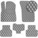 Buy Eco-leather floor mats for Audi Q7 (4M) 2015-2019 Grey 5 pcs (Rombus) 68621 Floor mats for Audi