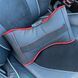 Buy Headrest pillow with Mercedes-Benz logo Eco-leather 3D Colored logo Black-Red edging 1 pc 91572 Pillows for the headrest - under the neck - 4 photos from 4