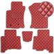 Купить Коврики в салон для Toyota Prado 150 2010-2021 Экокожа Черные-Красный кант 5 шт (Rombus) 68342 Коврики для Toyota