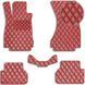 Buy Eco-leather floor mats for Audi A4 (B9) 2015- Red 5 pcs (Rombus) 74657 Floor mats for Audi