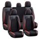 Купить Чехлы Накидки для сидений Voin 5D Комплект Полоска Черные Красный кант (V-8803 Bk) 66955 Накидки для сидений Premium (Алькантара) - 1 фото из 7