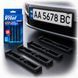Buy Black, 4-piece, straight, plastic, frameless, license plate holder (VRNP1202) 102711 Number frame - Universal - American type