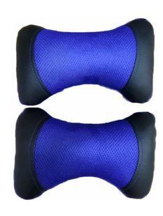Buy Headrest pillow eco-leather black - perforated insert 2 pcs 26295 Pillows for the headrest - under the neck