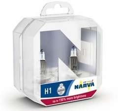 Купить Лампа H1 12V 55W +150% Range Power "Narva" (Box-2шт) (480682100) 38275 Галогеновые лампы Narva