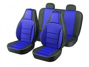 Buy Pilot seat covers for Lanos Sens Black leatherette Blue fabric 23589 PILOT covers
