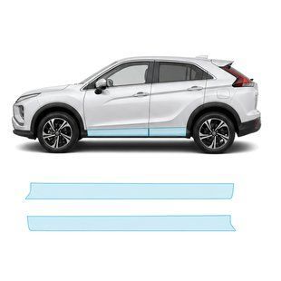 Купить Антигравийная защитная бронепленка по лекалам для Mitsubishi Eclipse Cross I facelift 2021-2024 - нижняя зона кузова пороги 107452 Модельные лекала защитных пленок для Mitsubishi