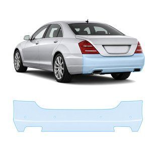 Купити Антигравійна захисна бронеплівка за лекалами для Mercedes-Benz S-Class W221 facelift 2009-2013 - задній бампер 107187 Модельні лекала захисних плівок для Mercedes-Benz