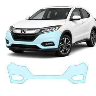 Buy Pre-cut paint protection film for Honda HR-V (US/global) II facelift 2019-2021 - front bumper 104742 Model-specific paint protection film patterns for Honda