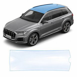 Купити Антигравійна захисна бронеплівка за лекалами для Audi Q7 4M facelift 2020-2024 - зона даху 101699 Модельні лекала захисних плівок для Audi