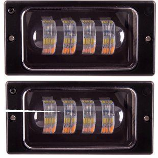 Купить LED Противотуманные фары для Ваз 2110-14 W/Y 12-24V 40W 4LED 3000K 6000K Белый Желтый Свет 2 шт (LD-519 L2-WY-LED) 95086 Противотуманные фары ВАЗ