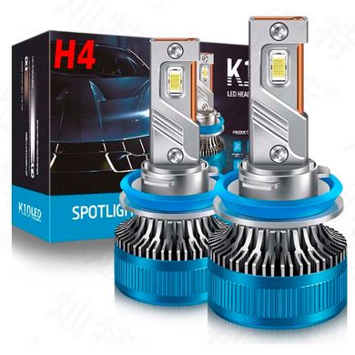 Купити LED лампи автомобільні K10 H4 70W (11600lm 6000K EMC-Драйвер IP68 DC9-24V) 63444 LED Лампи K10