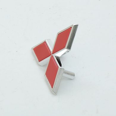 Купить Эмблема для Mitsubishi 64 x 55 мм пластиковая Красная 21314 Эмблемы на иномарки