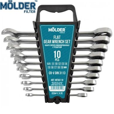 Купити Набір ключів комбінованих Molder з тріскачкою 8-19 мм 10 шт Оригінал (MT56110) 57629 Набори інструментів
